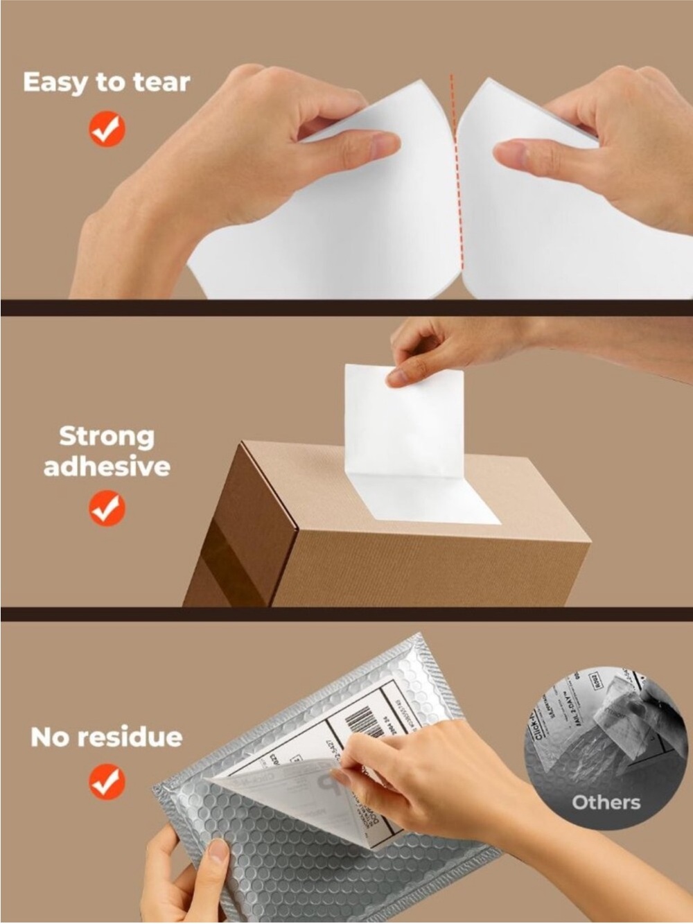 White Shipping Labels for Home Office - Pack of 100 Die-Cut 4x6 Labels, New - Picture 4 of 5